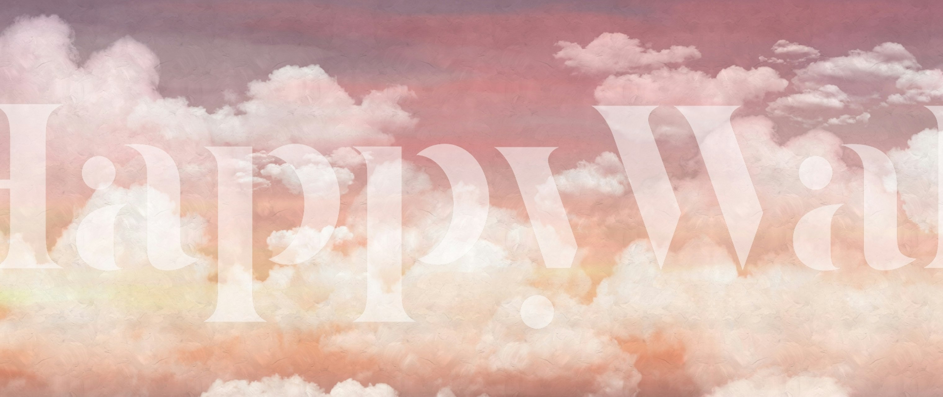 Cloudscape wallpaper displayed in a room