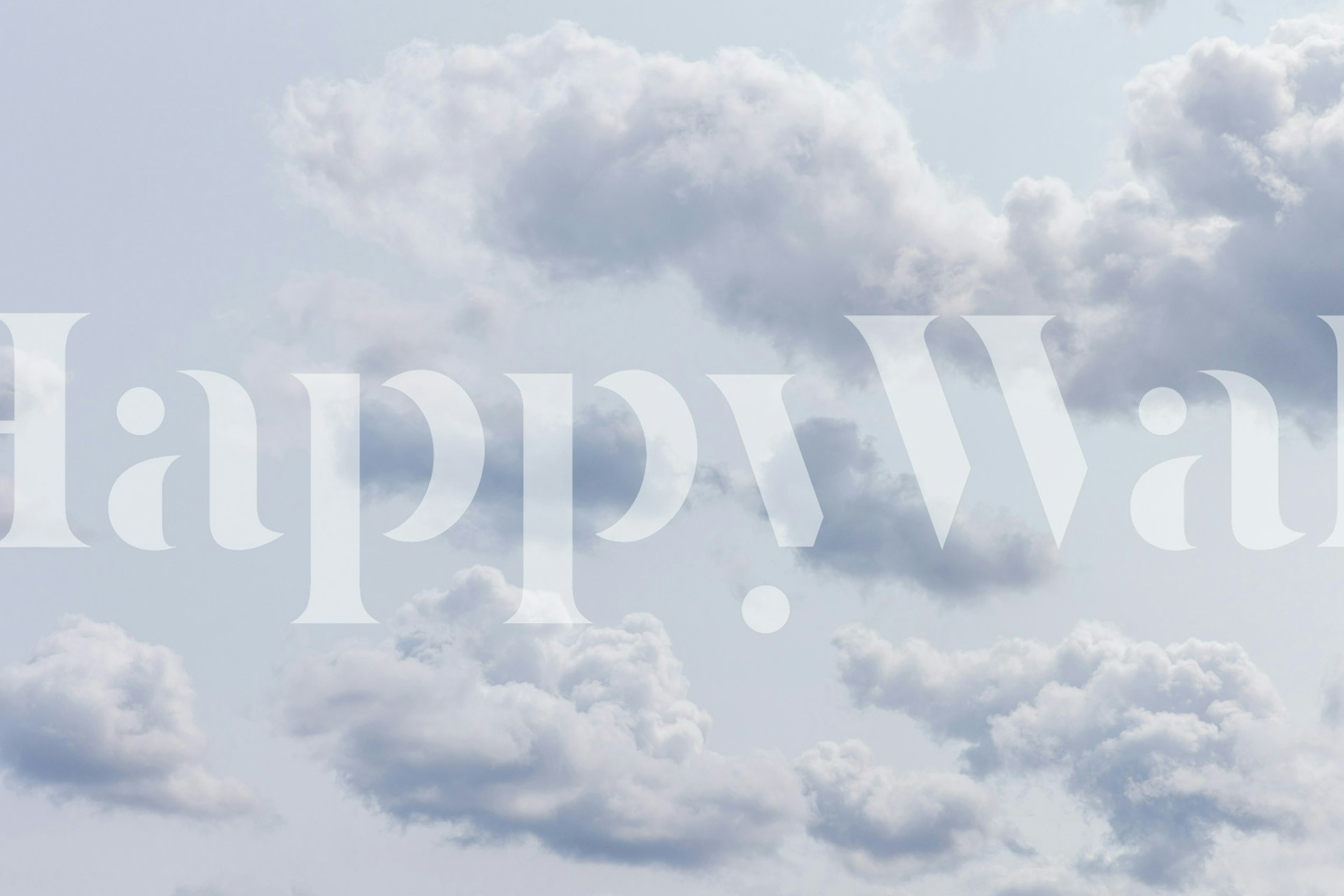 Soft cloud patterns against a pale blue sky wallpaper