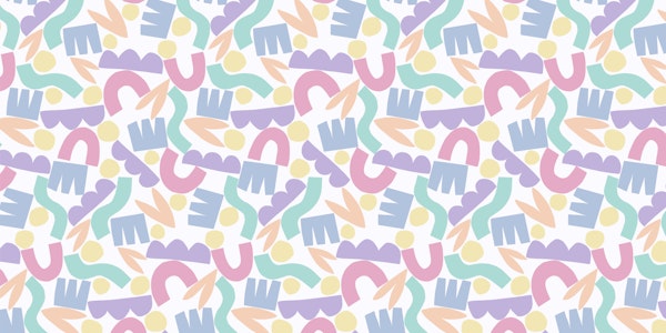 Playful Abstract Shapes - Pastel Rainbow