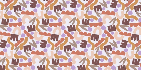 Playful Abstract Shapes - Warm Colors