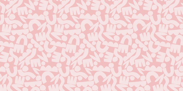 Playful Abstract Shapes - Soft Pink