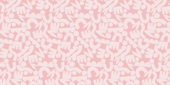 Playful Abstract Shapes - Soft Pink
