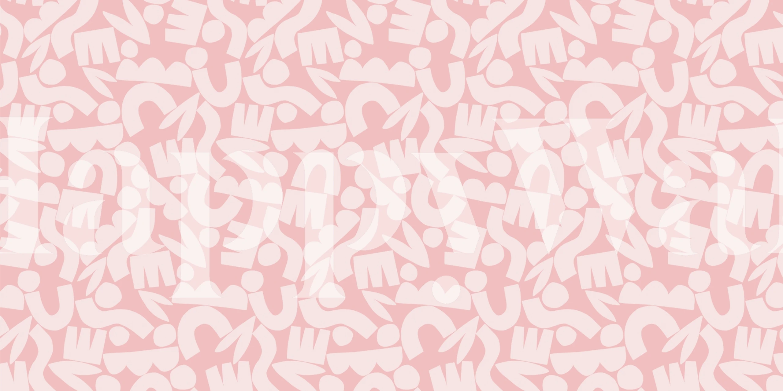 Tapeta Playful Abstract Shapes v jemné růžové barvě