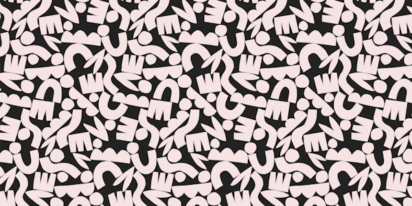 Playful Abstract Shapes - Black and White