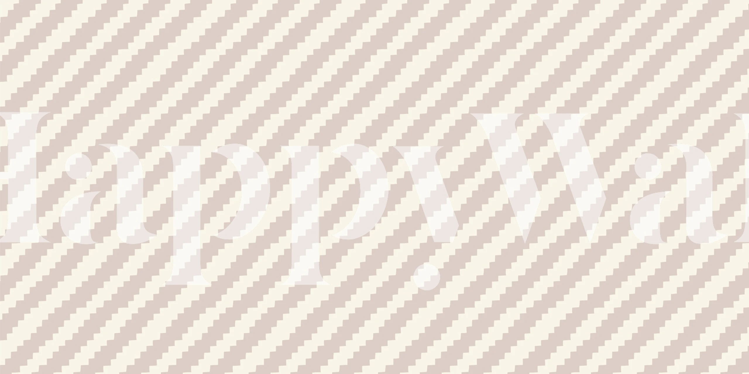 Beige and cream diagonal stripes retro wallpaper