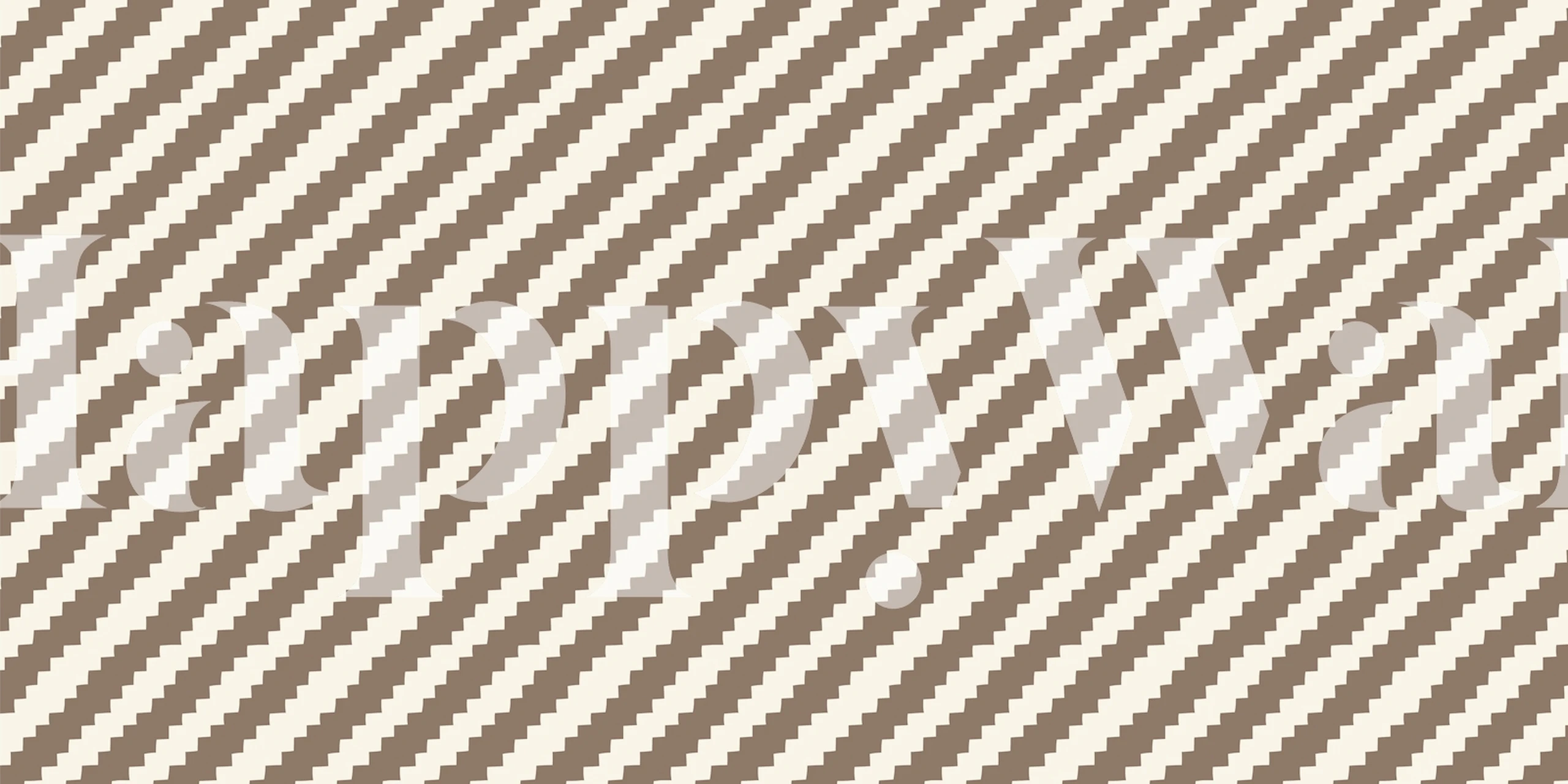 Retro brown and cream diagonal stripes wallpaper
