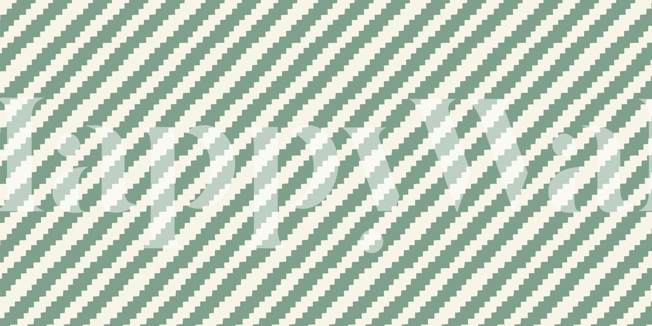 Diagonal stripes in sage green and cream colors wallpaper