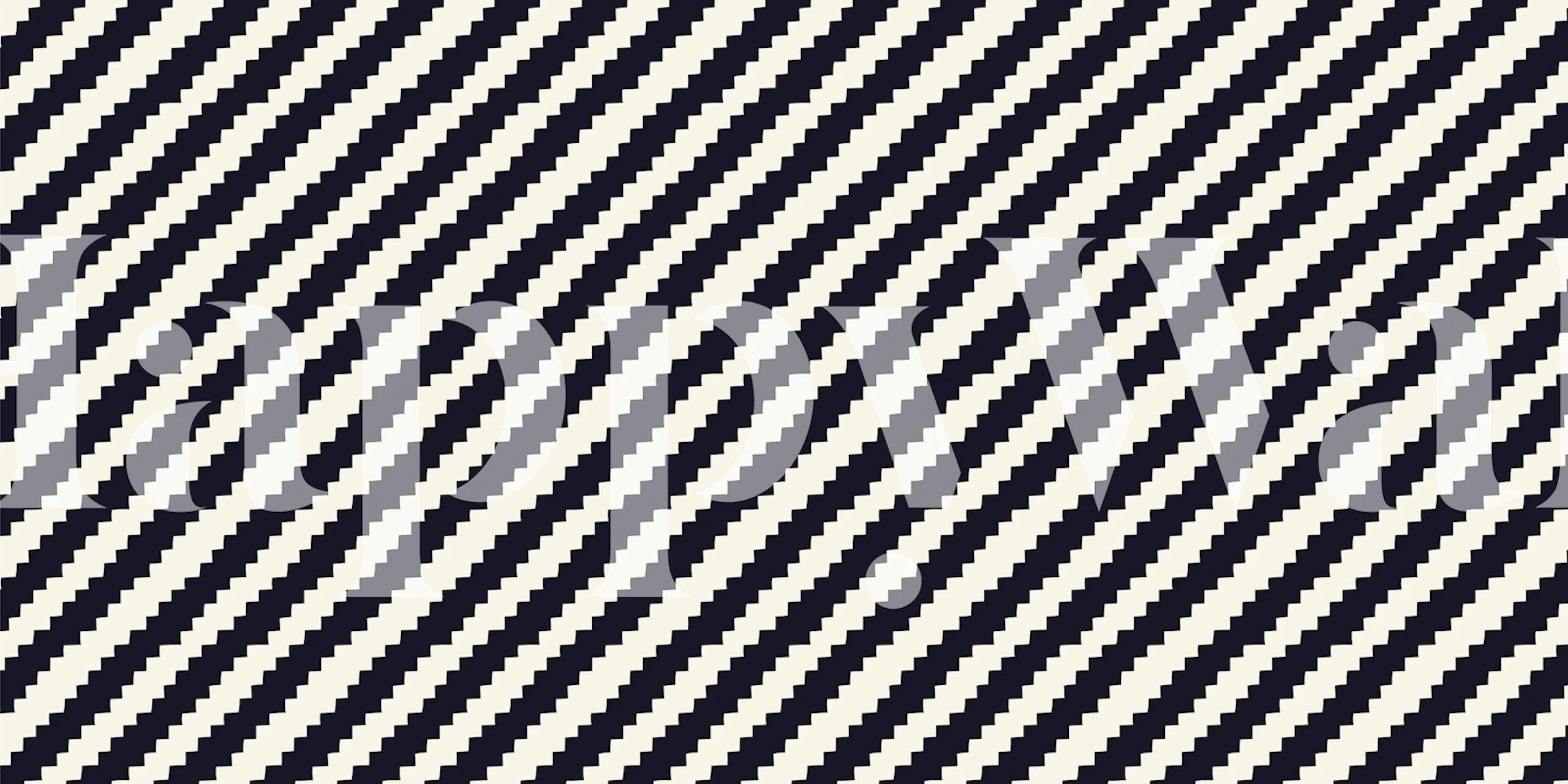 Black and white diagonal striped wallpaper