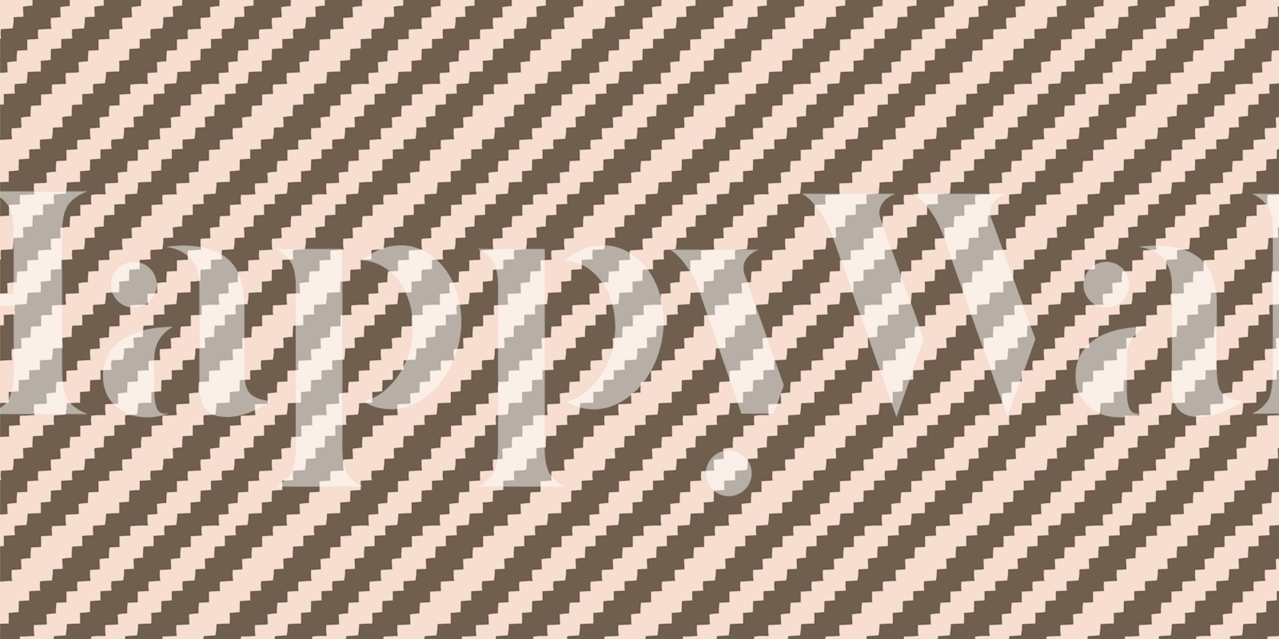 Retro diagonal stripes wallpaper in brown and pink