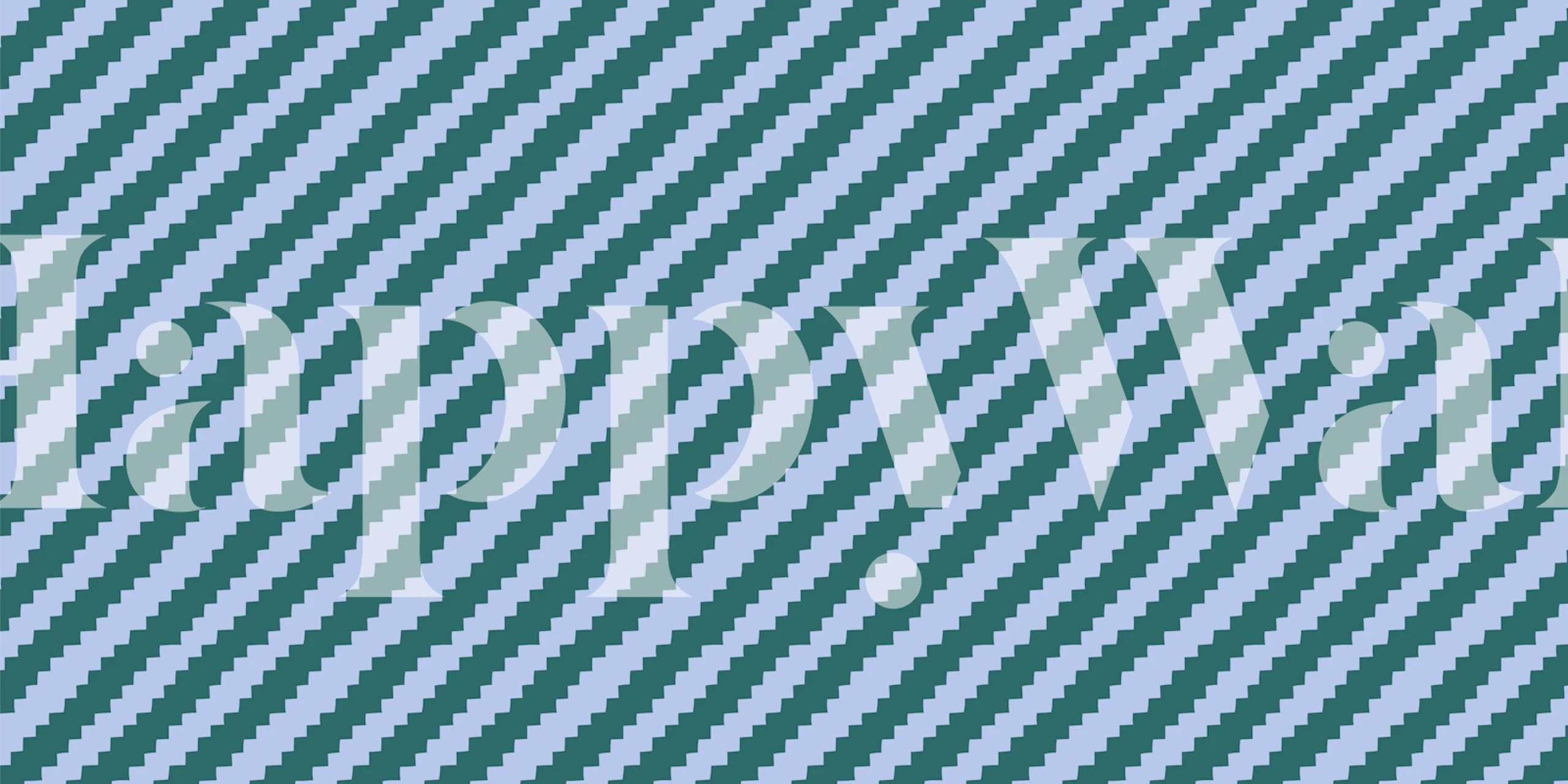 Diagonal stripes in blue and green pattern wallpaper