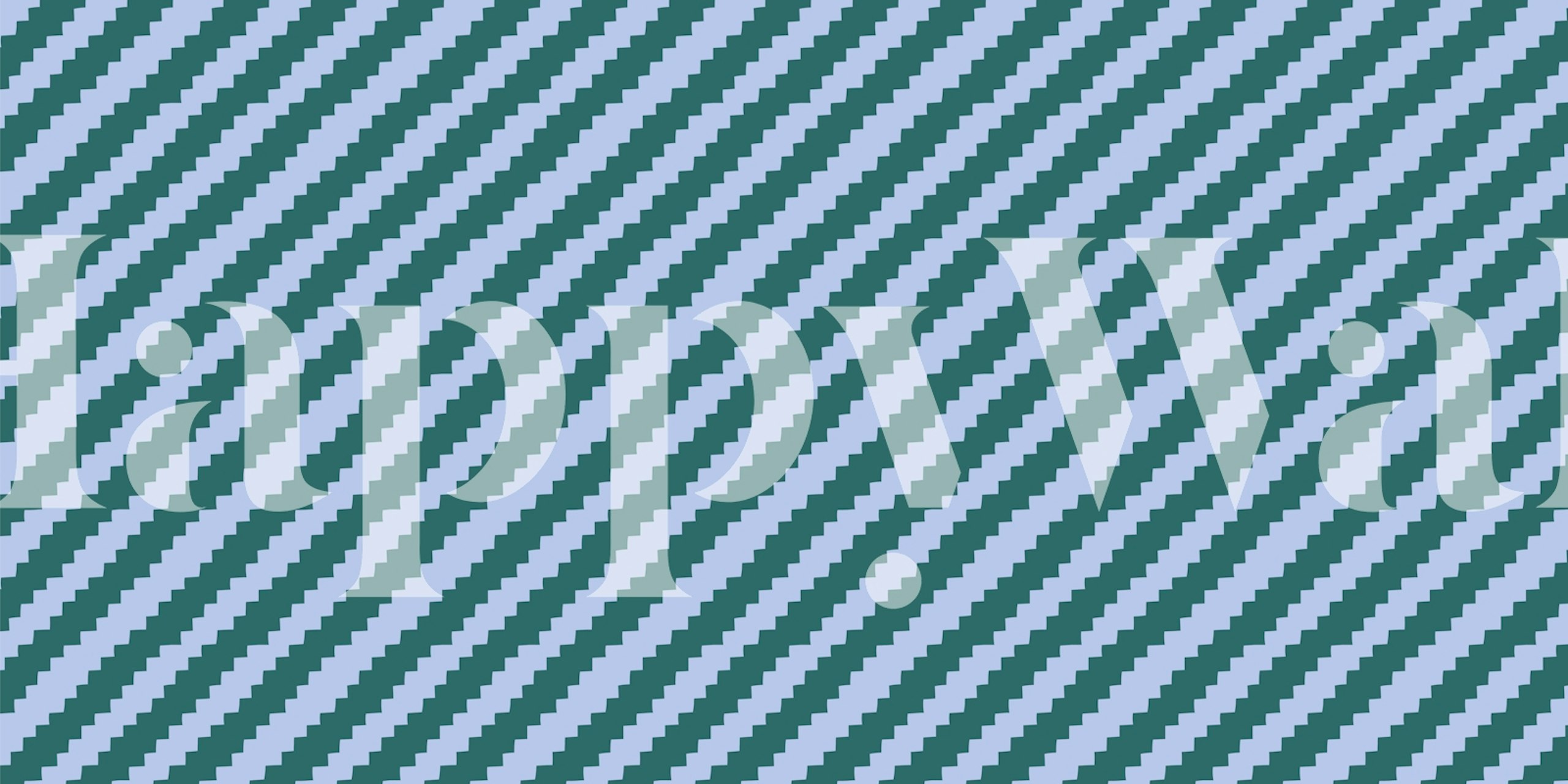 Diagonal stripes in blue and green pattern wallpaper
