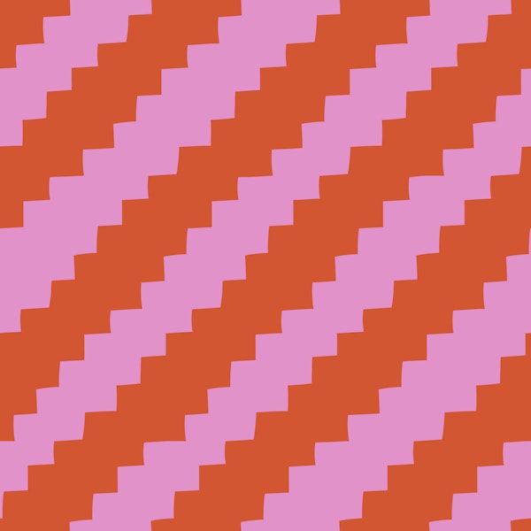 Retro Diagonal Stripes - Red and Pink