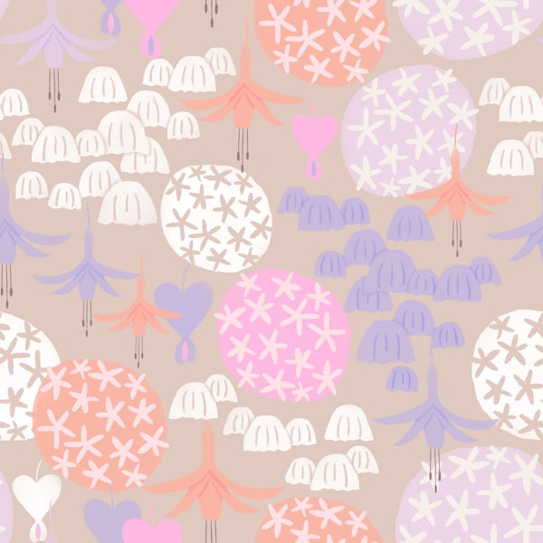 Floral Whirlwind - Dark Background