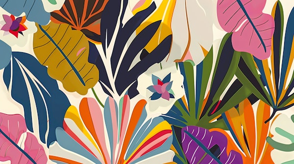 Vibrant Jungle Leaves