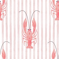 Pink Lobster Twist tapet