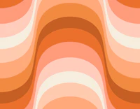 Groovy Orange Waves papiers peint