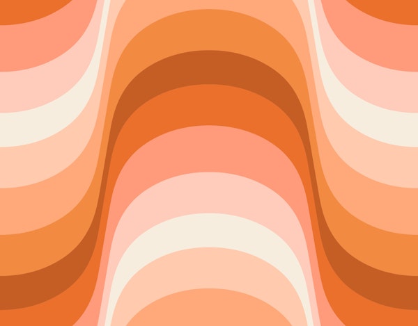 Groovy Orange Waves