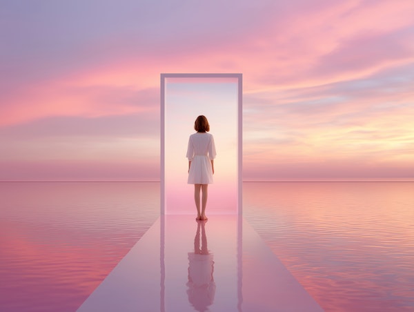 Mystical Door to Sunset