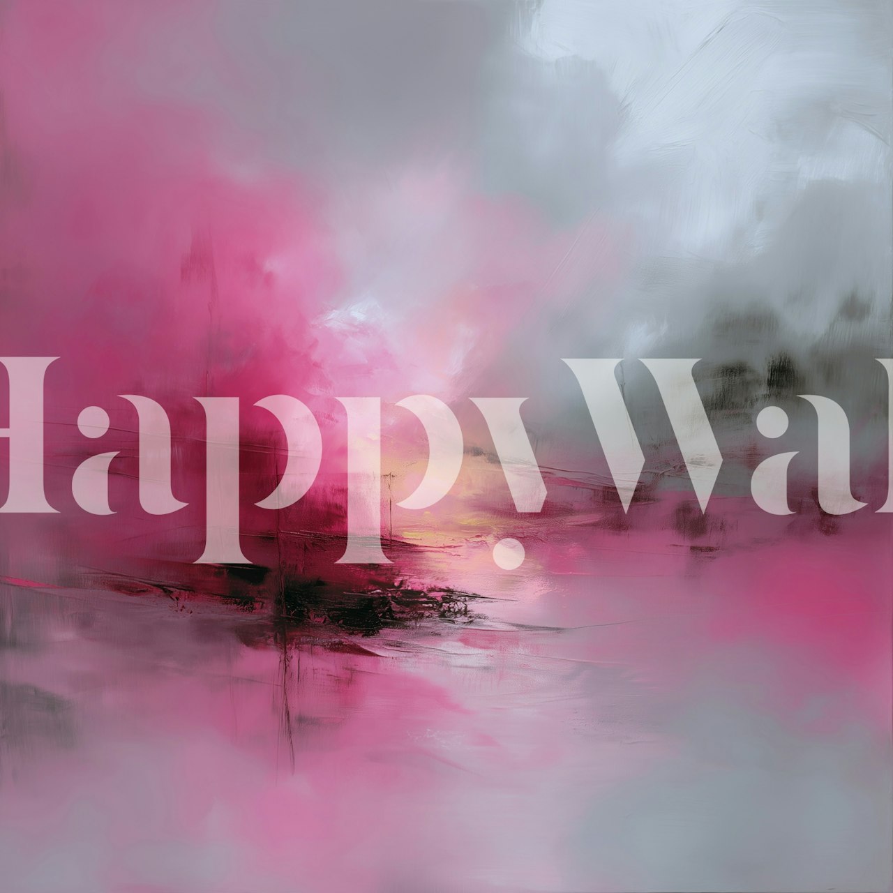 Dreamy Pink Horizon wallpaper in a room