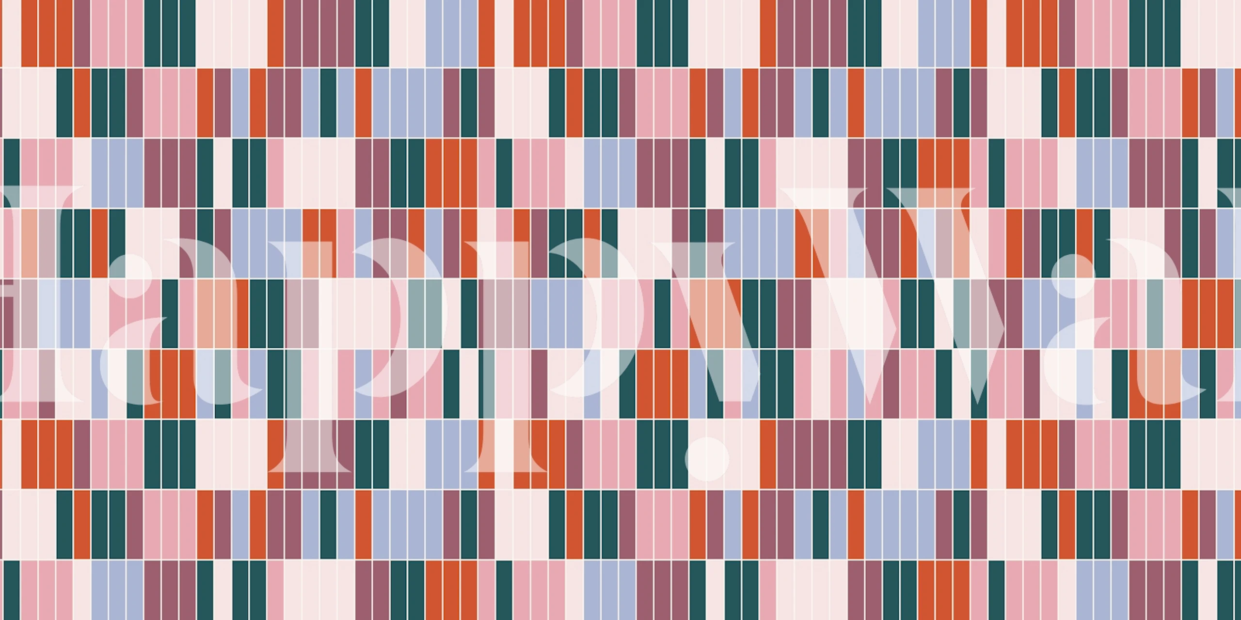 Narrow Tiles Grid tapeta w pokoju