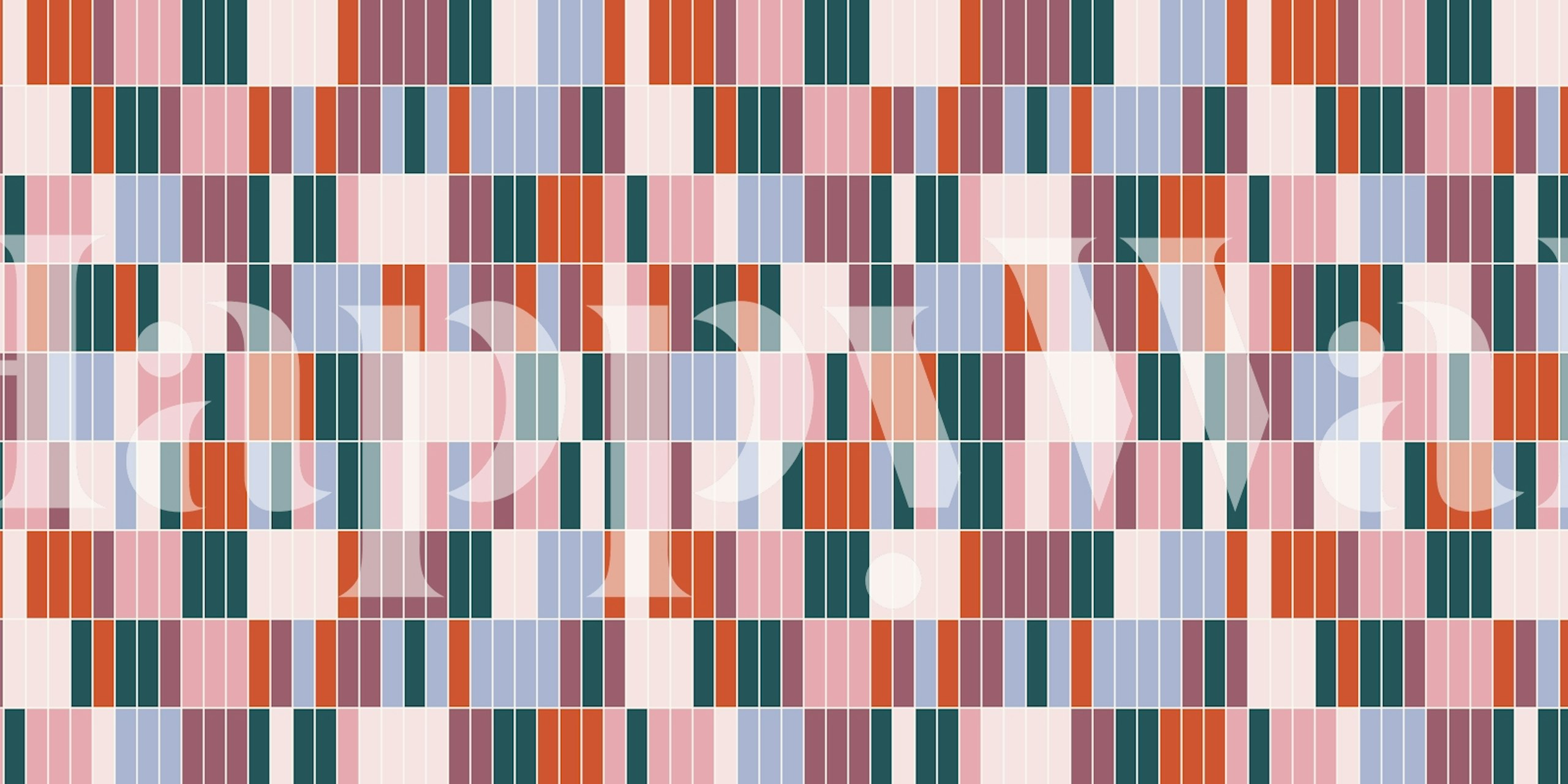 Narrow Tiles Grid papier peint dans une pièce