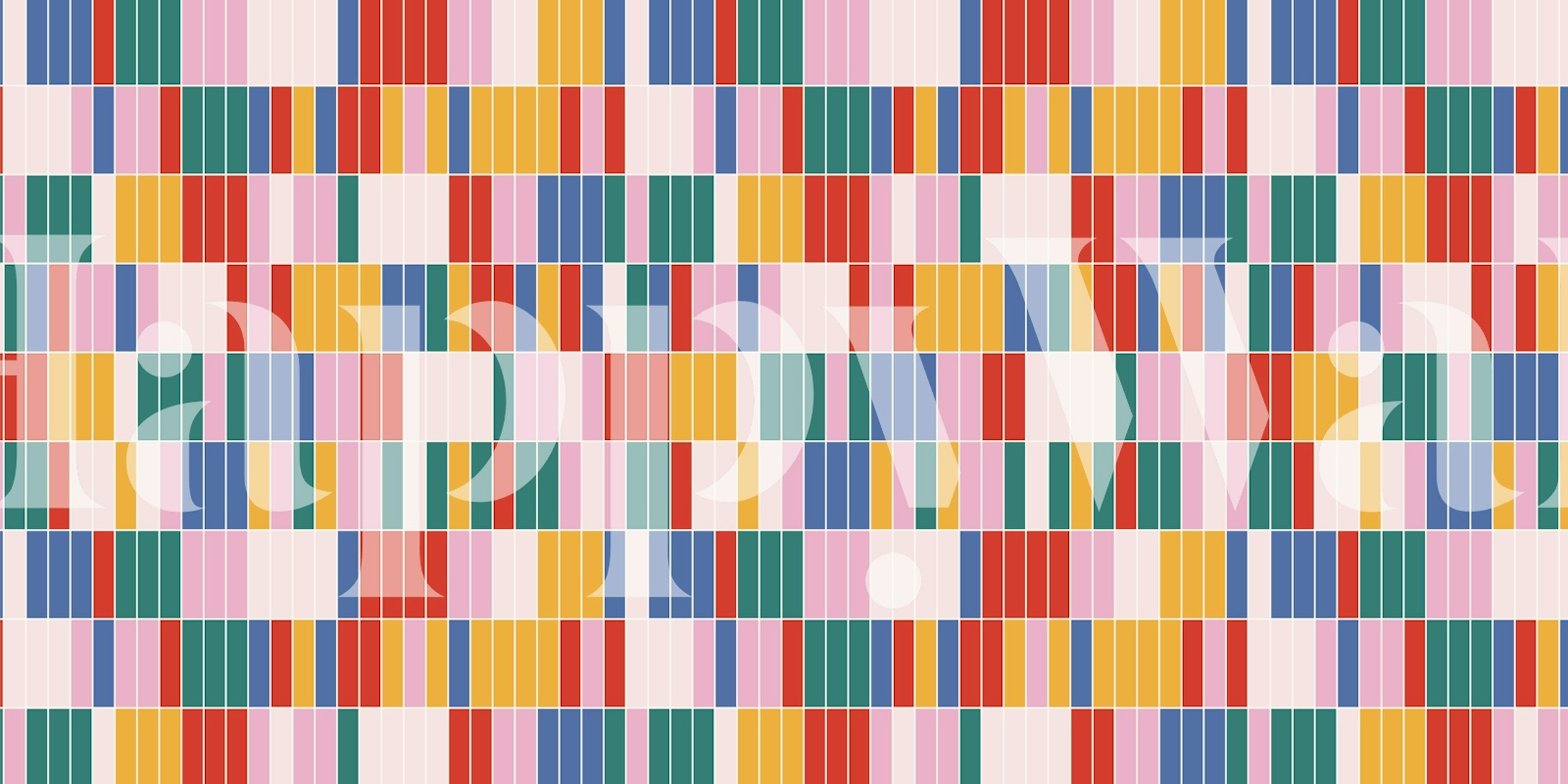 Colorful geometric striped wallpaper in bold shades