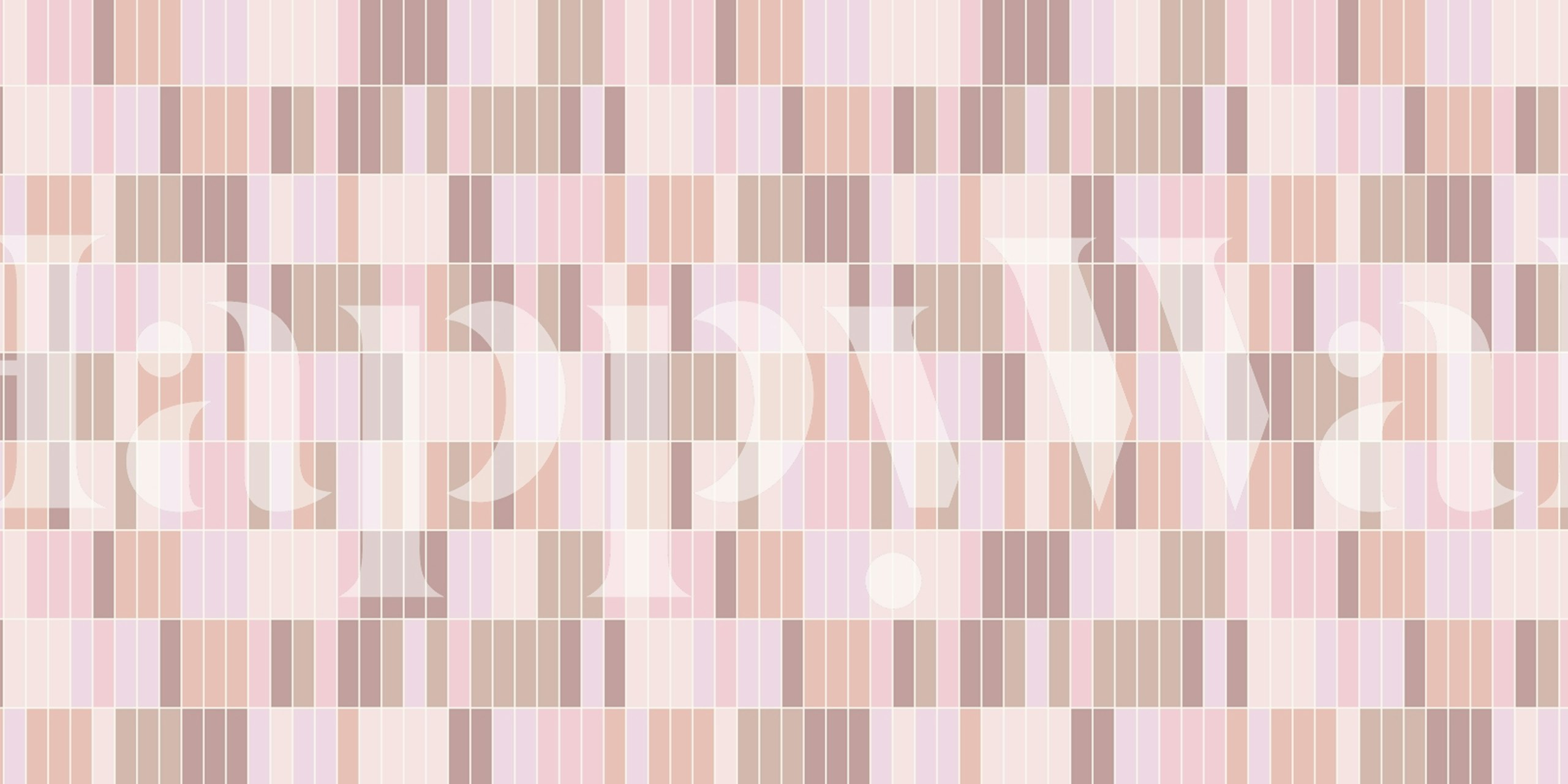 Muted color tile wallpaper pattern in a room