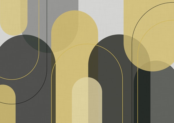 Elegant Arches Grey Yellow