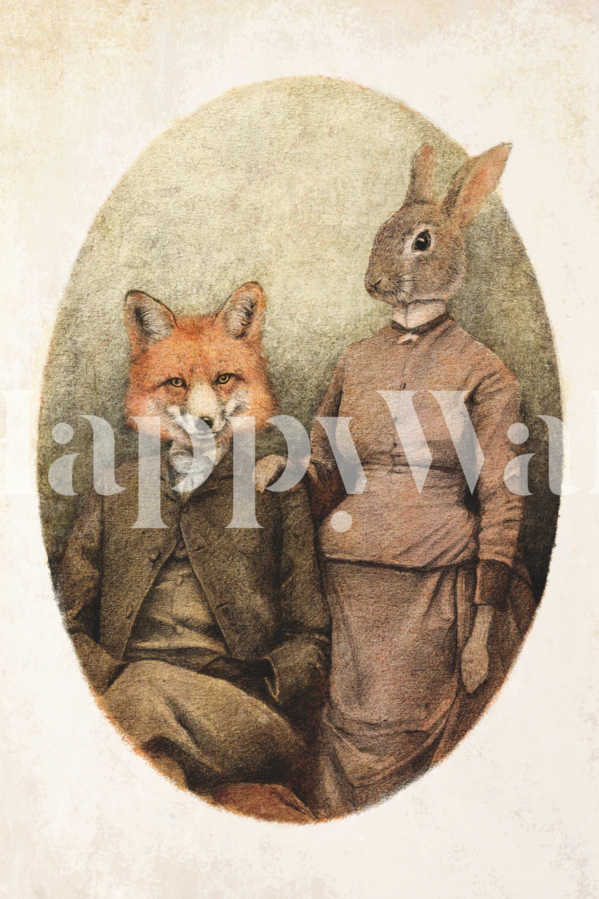 The Foxes II i tapeta s zecom u sobi