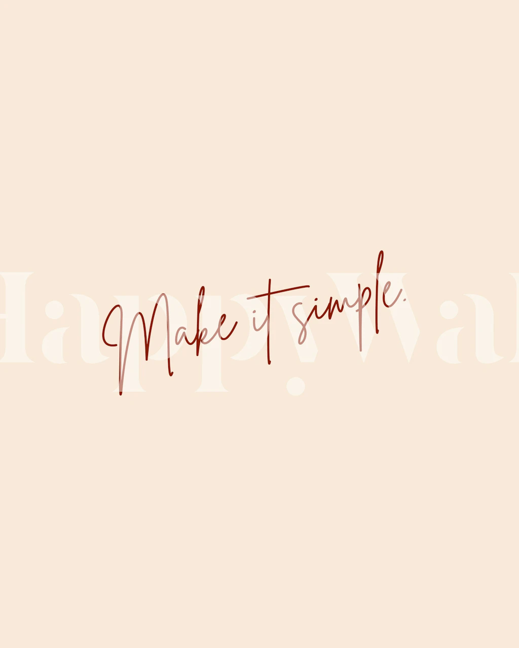 Make It Simple tapet i et rommiljø