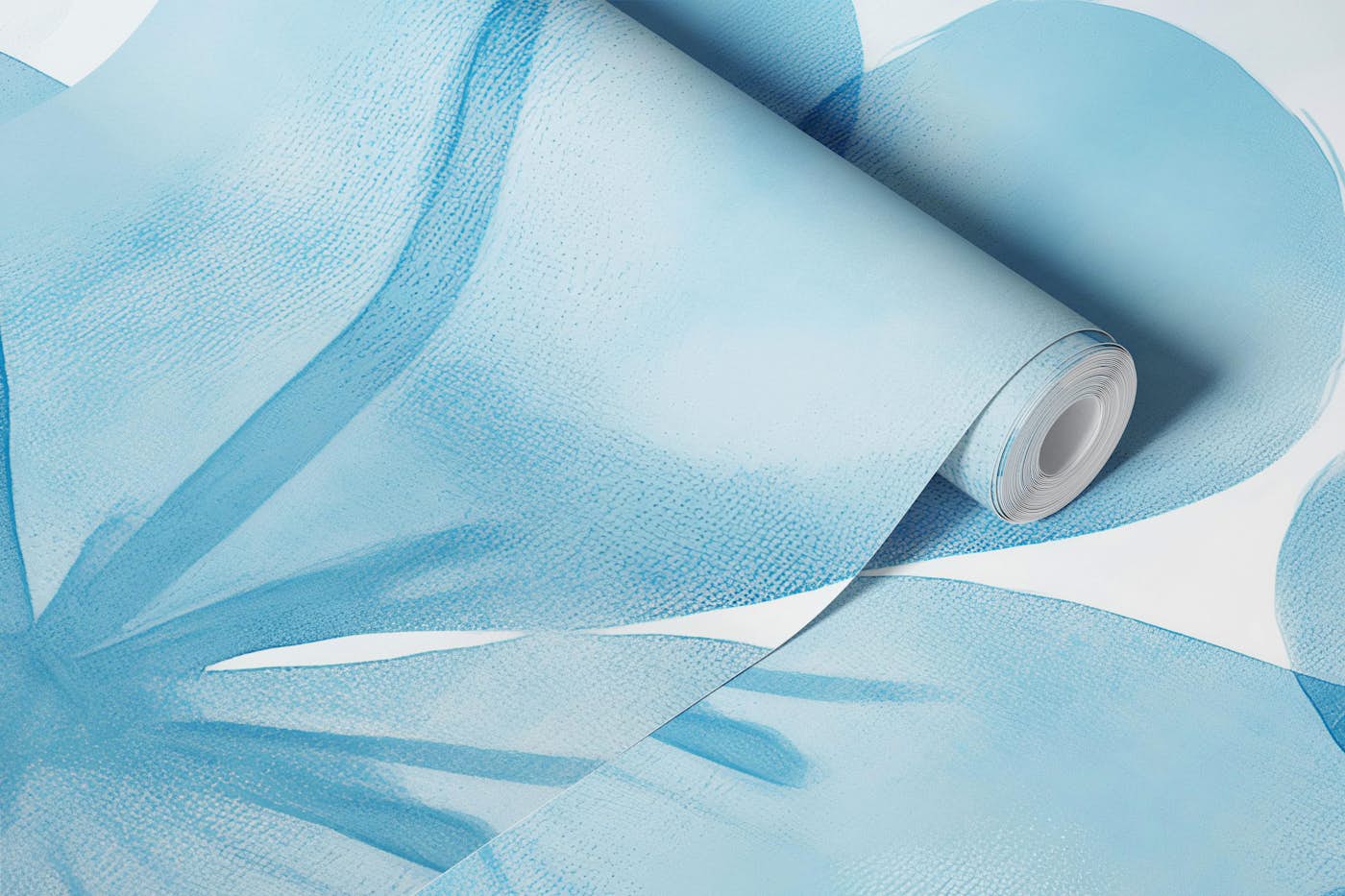 Blue Floral Mist wallpaper roll