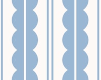 Scallops and stripes - cerulean blue papiers peint