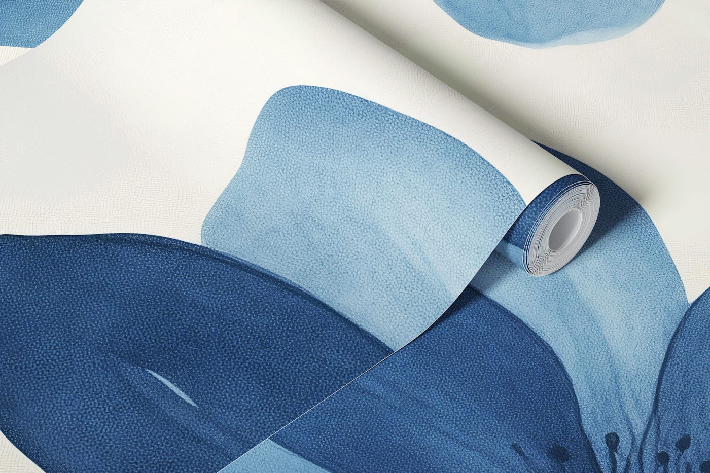 Blue Petals Harmony wallpaper roll