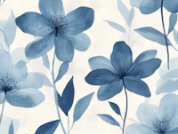 Blue Petals Harmony papiers peint