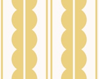 Scallops and stripes - sunny yellow wallpaper