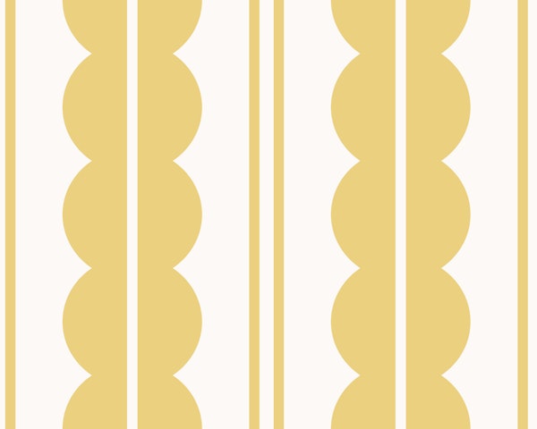 Scallops and stripes - sunny yellow