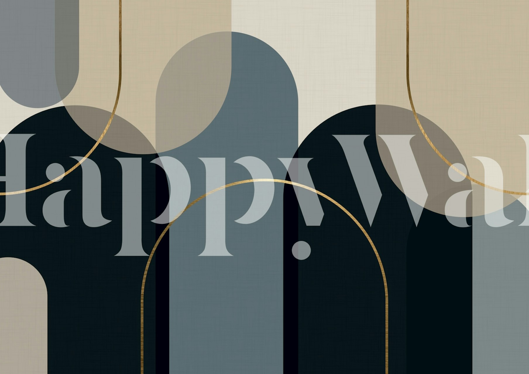 Art Deco Flow wallpaper in a modern room