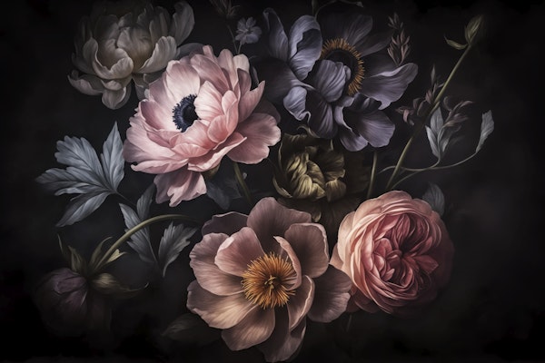 Moody Opulent Baroque Petal Shadows