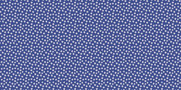 Small Floral Blossoms - Cobalt Blue