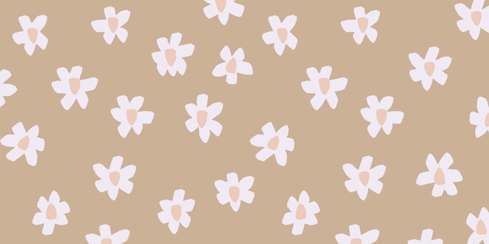 Large Floral Blossoms - Beige and Pink