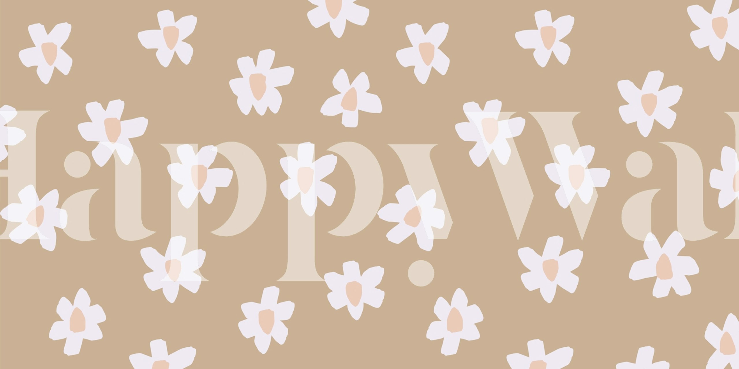 Carta da parati fiorita in una stanza