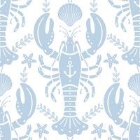 Air Blue Lobster with Anchor 2 - Large wallpaper
