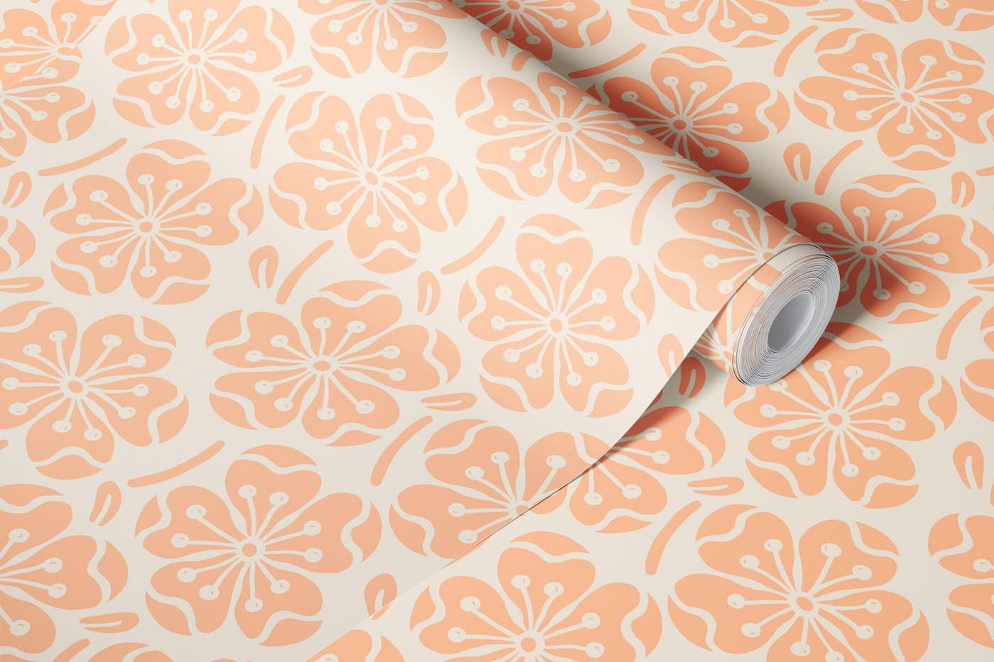 Peachy Bloom 2 wallpaper roll