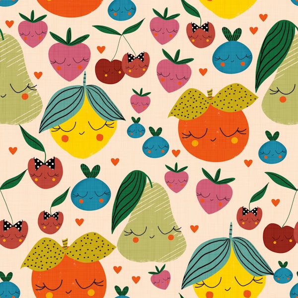 Cheerful Fruit Faces