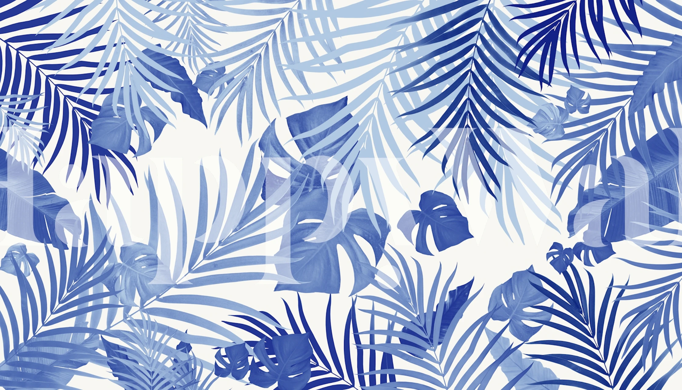 Tropical Jungle Leaves tapet i et rum