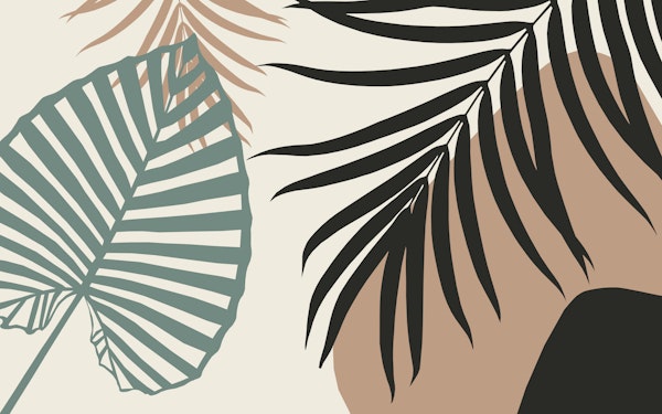Minimal Tropical Palm Leaf 4 - landscape
