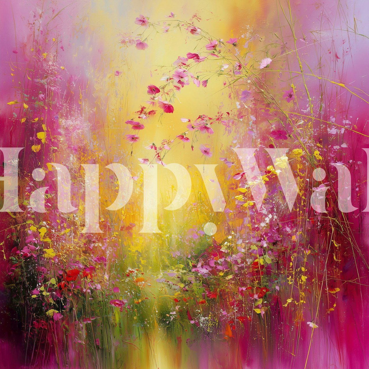 Zidna slika Vibrant Summer Bloom Explosion u sobi