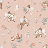 Enchanted Forest - peach ταπετσαρία