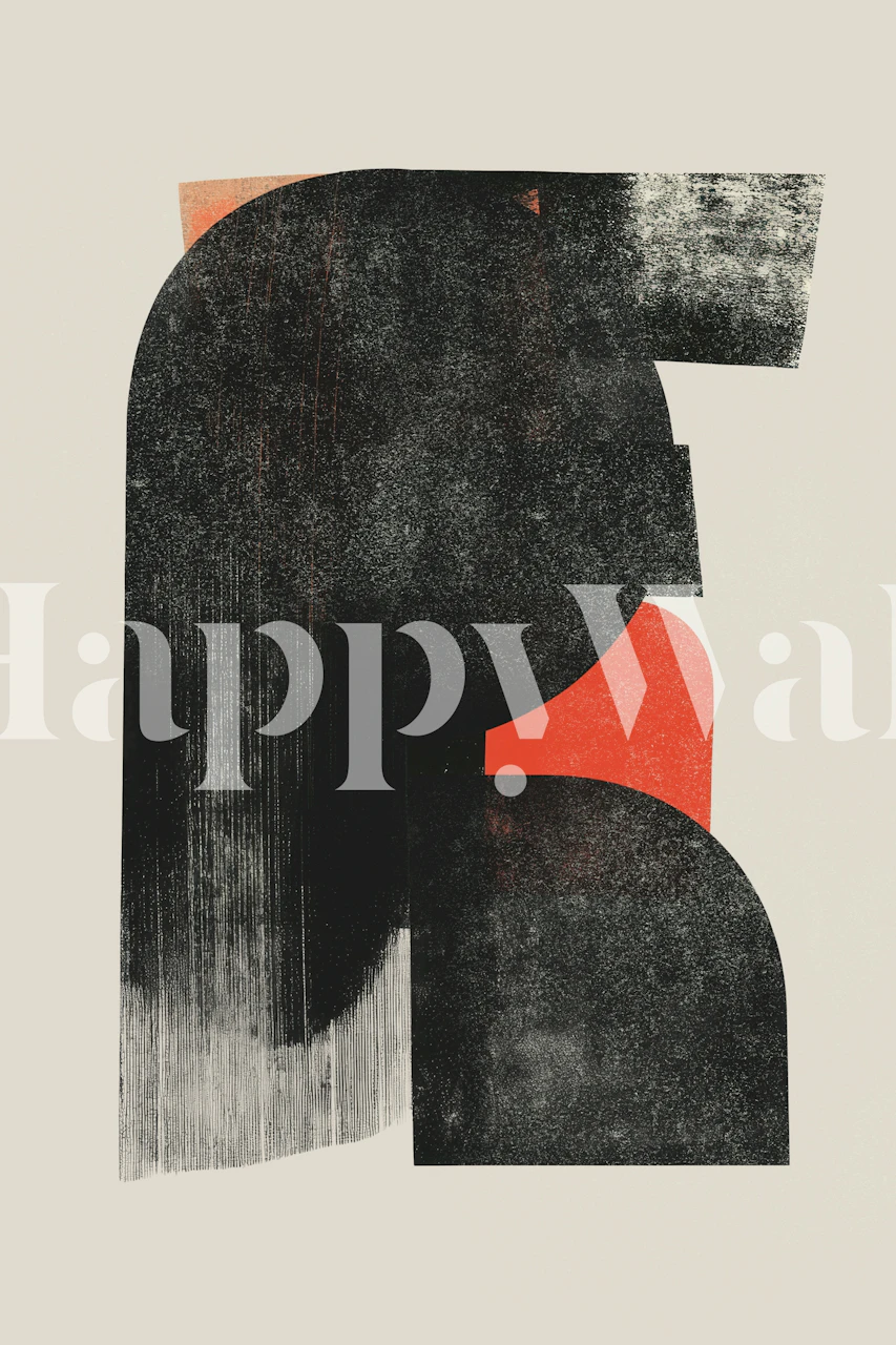 Tapeta Midnight Geometry vystavená v místnosti