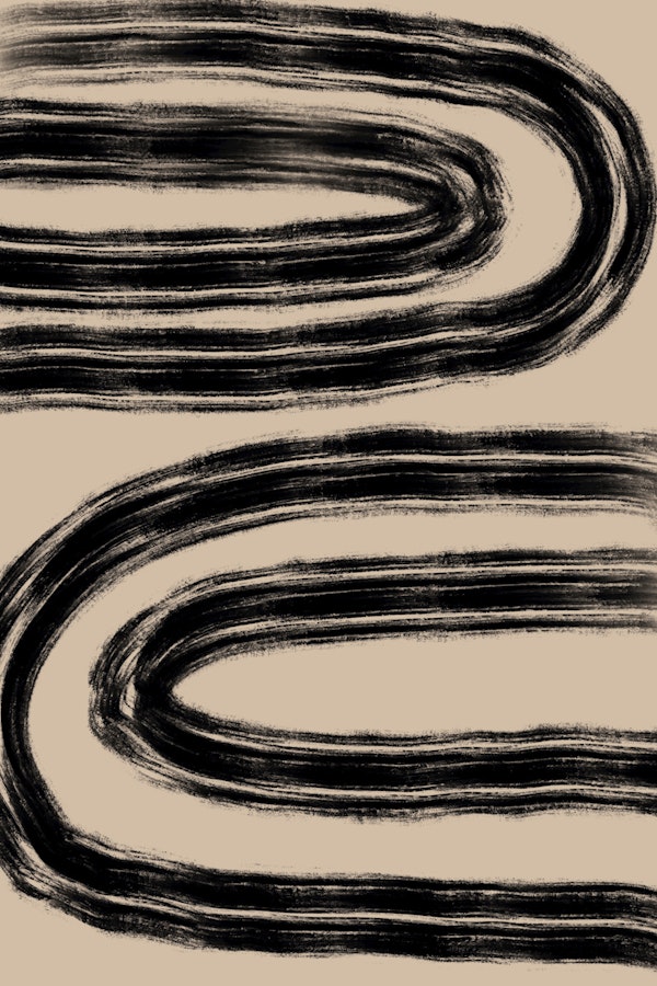 Bold Black Brushstrokes